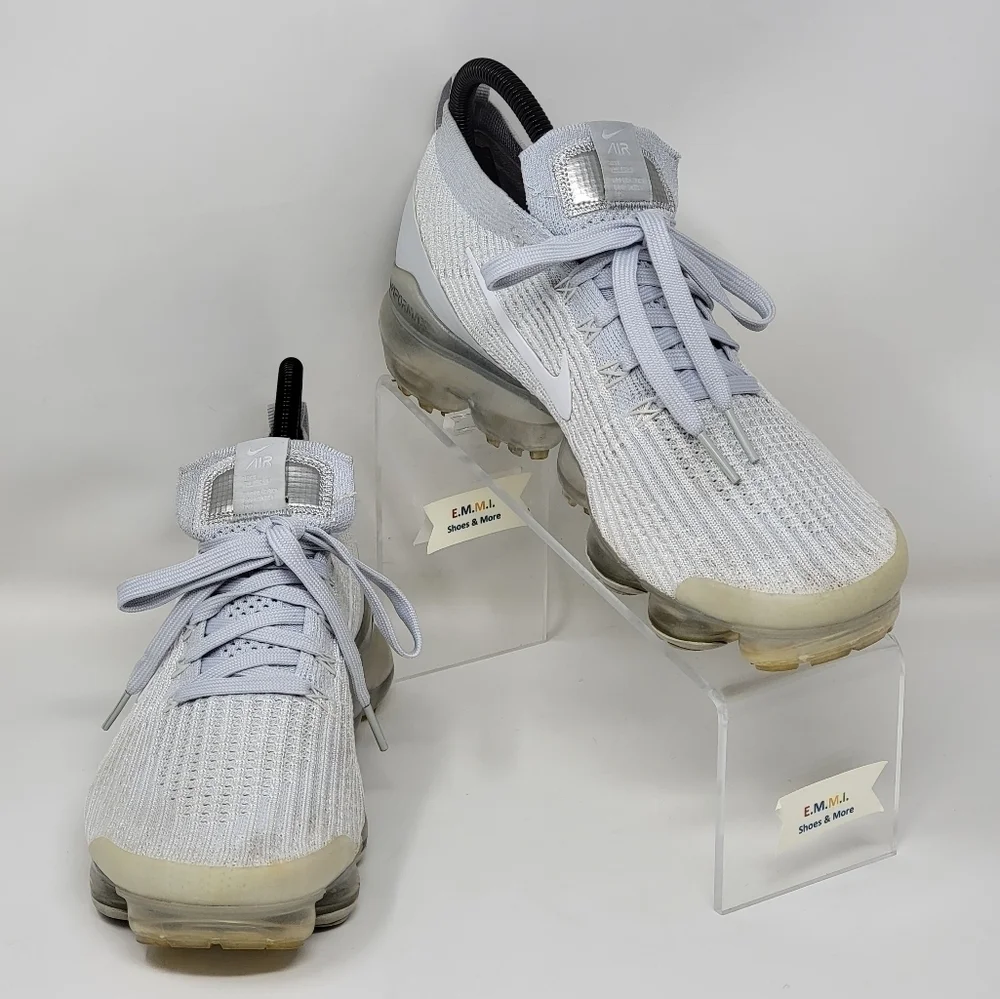 Nike Air Vapormax Flyknit 3  Pure Platinum Shoes Sneakers AJ6910-100 Sz 9 Womens